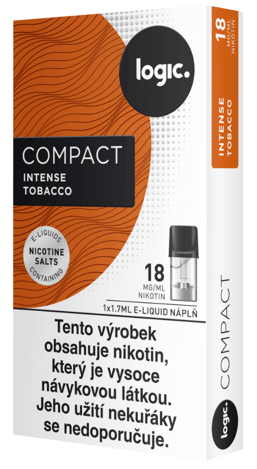 Nápln do ecigarety JTI Logic Compact - Logic Vapes Intense Tobacco - Tabák