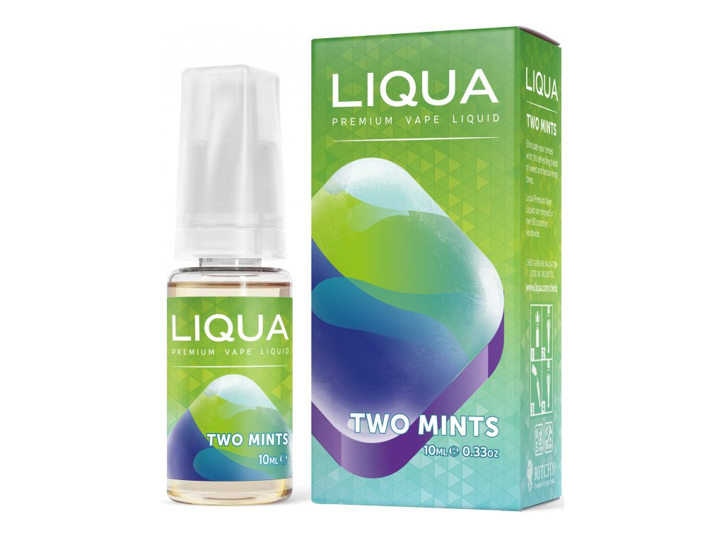 liquid liqua cz elements two mints 10ml0mg chut maty a mentolu