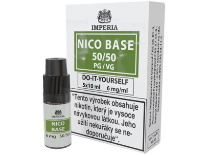 nikotinova baze imperia 5x10ml pg50vg50 6mg