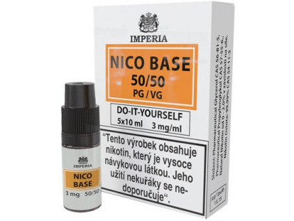 nikotinova baze imperia 5x10ml pg50vg50 3mg