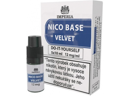 nikotinova baze imperia velvet 5x10ml pg20vg80 12mg