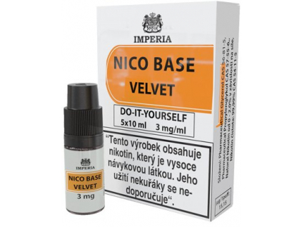 nikotinova baze imperia velvet 5x10ml pg20vg80 3mg