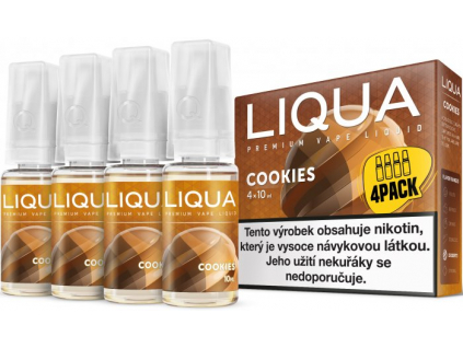 liquid liqua cz elements 4pack cookies 4x10ml3mg susenka