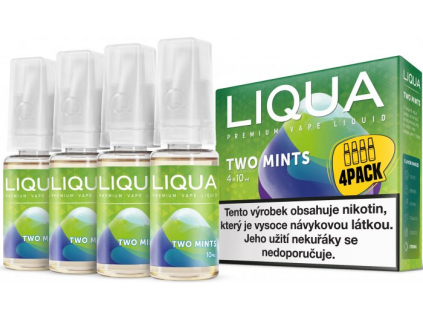 liquid liqua cz elements 4pack two mints 4x10ml12mg chut maty a mentolu