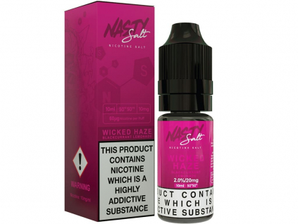 náplň e liquid s nikotinovou solí nasty Juice wicked haze