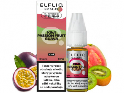elfliq kiwi passion fruit guava 10mg elcigon