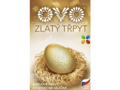 Barva na vajíčka OVO EFEKT - 4 gelové barvy+1 třpyt + rukavice