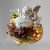 Aranžmá smuteční - PODZIM -anděl s textem “chybíš mi,pr.20cm