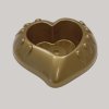 Obal plastový na hrob - zlatá, tvar srdce,pr.27cm