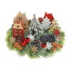 Vánoční dekorace na stůl - domečky -bodec na 1 svíčku,pro.30cm