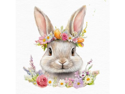 384026 Coniglietto Floreale DES 4x4 Q12