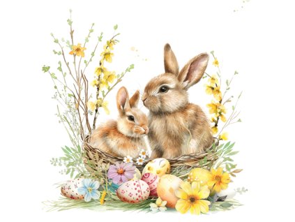 384014 Bunnies in a Basket DES 4x4 Q12