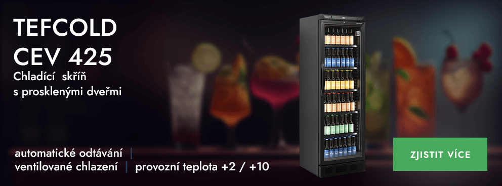 Černá prosklené lednice do obchodu