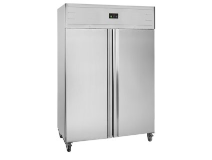 TEFCOLD GUC 140 - Nerez gastro chladicí skříň dvoudveřová s plnými dveřmi | 6x police, 1056 l, 200 cm