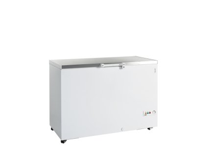 TEFCOLD FR 405 S SL – Pultový mrazák, plné nerezové víko, 377 l, bílý