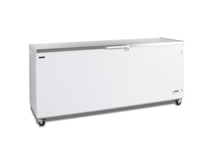 TEFCOLD CF700S SL – Pultový mrazák, plné nerezové víko, 600 l, bílý