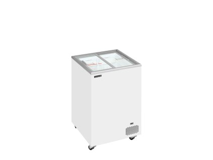 TEFCOLD IC 101 SC – Prosklený pultový mrazák, 2-rovná posuvná víka, 91 l, bílý