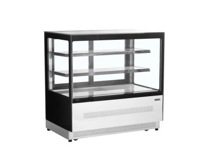TEFCOLD LPD 1200 F Black – Cukrářská chladicí vitrína, rovné čelní sklo (1,85 m²)