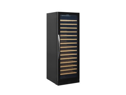 TEFCOLD TFW 400-F - Černá chladnička na víno s prosklenými dveřmi (kapacita 165 lahví)