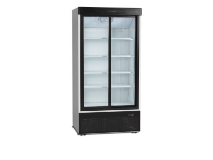 TEFCOLD FS 1002 S - Bílá chladící vitrína dvoudveřová s prosklenými posuvnými dveřmi