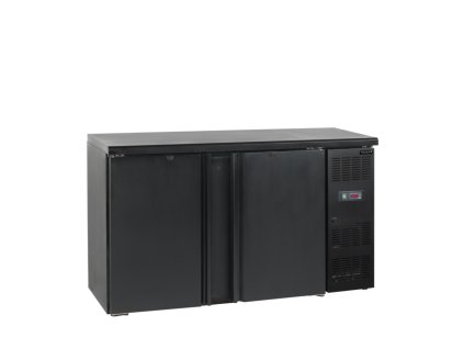 TEFCOLD CBC 210 - Černá dvoudveřová barová lednice (277 l) + mikrovlnná trouba zdarma