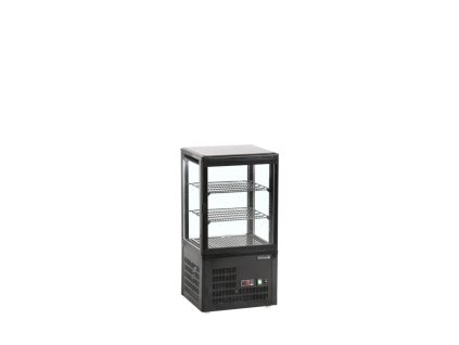 TEFCOLD UPD 60 BLACK – Panoramatická pultová chladicí vitrína (58 l)
