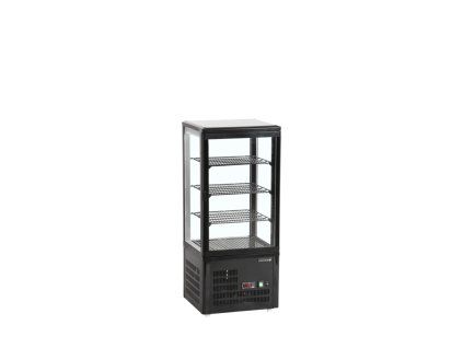 TEFCOLD UPD 80 BLACK – Panoramatická vitrína, 78 l, černá