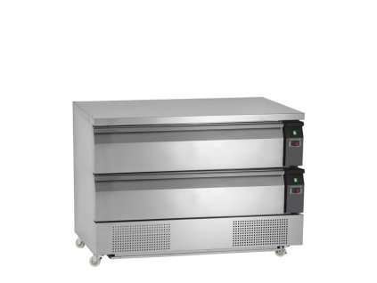 TEFCOLD UD2-3 – Chladicí/mrazicí stůl, 2-zásuvkový, 154 l, nerezový