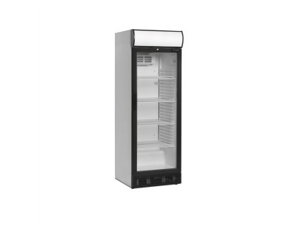 TEFCOLD SCU 1280 CP - Bílá lednice prosklená s reklamním panelem | 4x police, 260 l, 177,5 cm