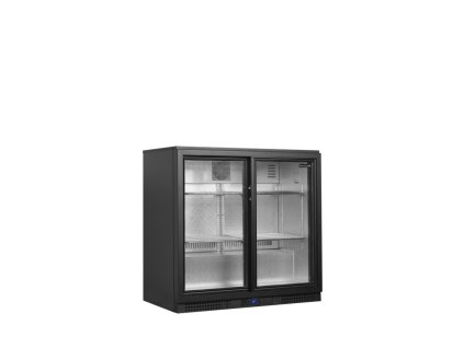 TEFCOLD BA21S – Prosklený minibar, 2-posuvné dveře, 188 l, černý