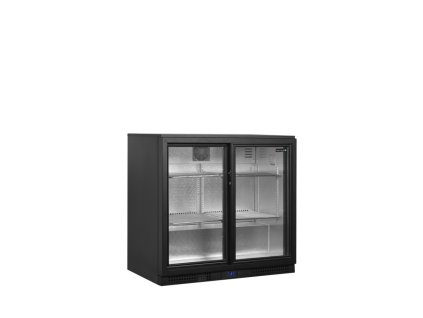 TEFCOLD BA26S – Prosklený minibar, 2-posuvné dveře, 182 l, černý