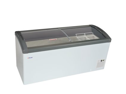 Elcold Focus 171 GREY – Prosklený pultový mrazák, 2-oblá posuvná víka, LED,  351 l, bílý