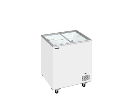 TEFCOLD IC 201 SC – Prosklený pultový mrazák, 2-rovná posuvná víka, 165 l, bílý