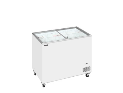 TEFCOLD IC 301 SC – Prosklený pultový mrazák, 2-rovná posuvná víka, 255 l, bílý