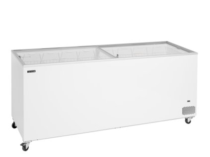TEFCOLD IC 701 SC – Prosklený pultový mrazák, 2-rovná posuvná víka, 620 l, bílý