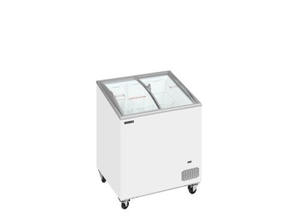 TEFCOLD IC 201 SCEB – Prosklený pultový mrazák, 2-oblá posuvná víka, 157 l, bílý