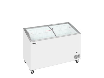 TEFCOLD IC 401 SCEB – Prosklený pultový mrazák, 2-oblá posuvná víka, 325 l, bílý