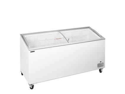 TEFCOLD IC 551 SCEB – Prosklený pultový mrazák, 2-oblá posuvná víka, 481 l, bílý