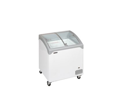 TEFCOLD NIC 201 SCEB – Prosklený pultový mrazák, 2-oblá posuvná víka, 138 l, bílý