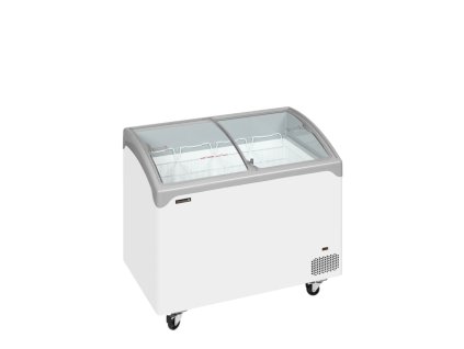 TEFCOLD NIC 301 SCEB – Prosklený pultový mrazák, 2-oblá posuvná víka, 218 l, bílý