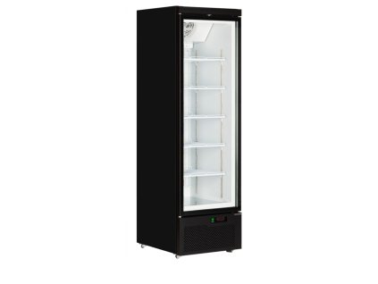 TEFCOLD Atom Maxi F1DB - Černá prosklená mrazicí skříň (390 l)