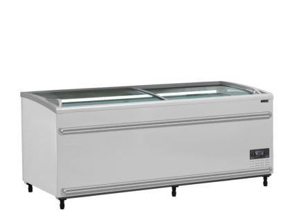 TEFCOLD SFI 185 F VS – Mrazicí ostrov, 2-oblá prosklená posuvná víka, 500 l, bílý