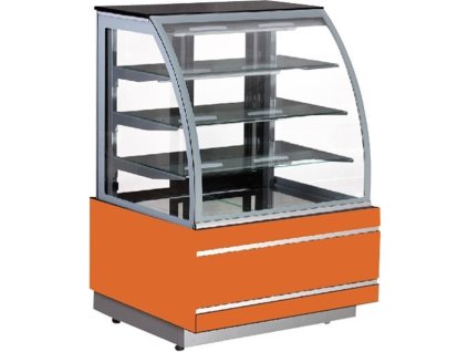 JUKA Carmella 64 - Cukrářská obslužná chladicí vitrína, oblé čelní sklo (výstavní plocha 1,23 m²)