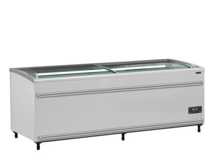 TEFCOLD SFI 210 F VS – Mrazicí ostrov, 2-oblá prosklená posuvná víka, 584 l, bílý