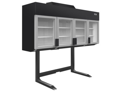 TEFCOLD MTF 250 B VS – Mrazicí/chladicí vitrína nad ostrov, 4-prosklené dveře, 650 l, černá