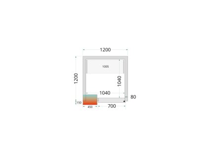TEFCOLD CR 120x120x220 – Stavebnicový chladicí box 80 mm