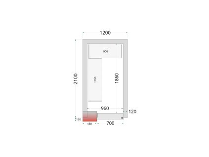 TEFCOLD CR 120x210x220 – Stavebnicový mrazicí box, 3,5 m³, izolace 120 mm