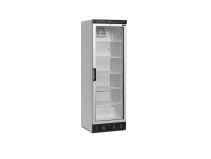 TEFCOLD FS 1380 - Velká bílá lednice prosklená | 5x police, 345 l, 184 cm