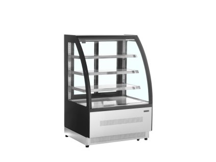 TEFCOLD LPD 900 C Black - Cukrářská obslužná chladicí vitrína, oblé čelní sklo (1,54 m²)