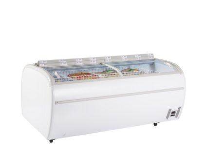 TEFCOLD Twin 220-CF – Mrazicí/chladicí ostrov, 2-oblá prosklená posuvná víka, 1255 l, bílý
